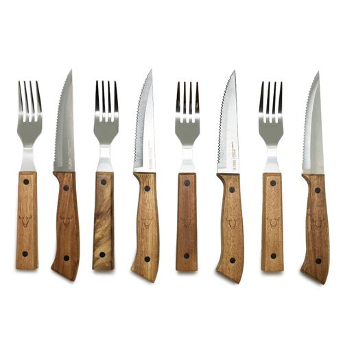 SET DE CUCHILLOS Y TENEDORES PRM 8 PCS WAYU