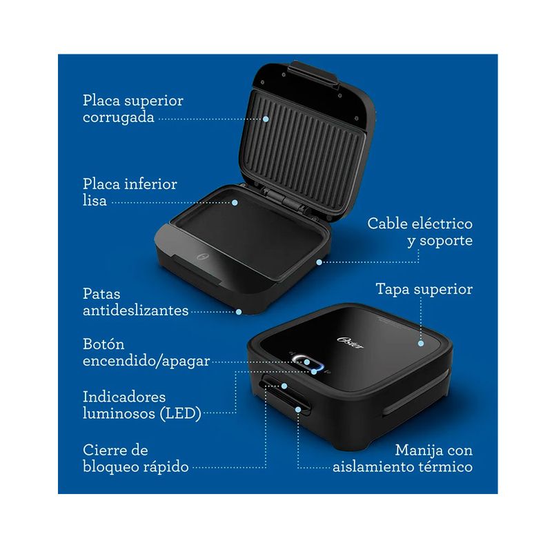 Sandwichera-Oster-Compacta-Plato-Hondo-CKSTSM400