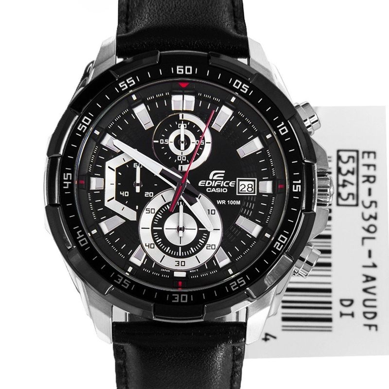 Reloj-Casio-Edifice-Efr-539l-1av-Correa-Cuero-Genuino-para-Caballero