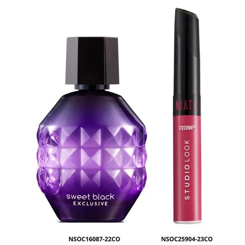Set Cyzone Sweet Black Exclusive Perfume y Labial