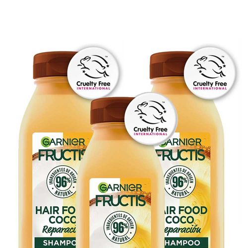 Pack Champú FRUCTIS Hair Food Coco Frasco 300ml Paquete 3un
