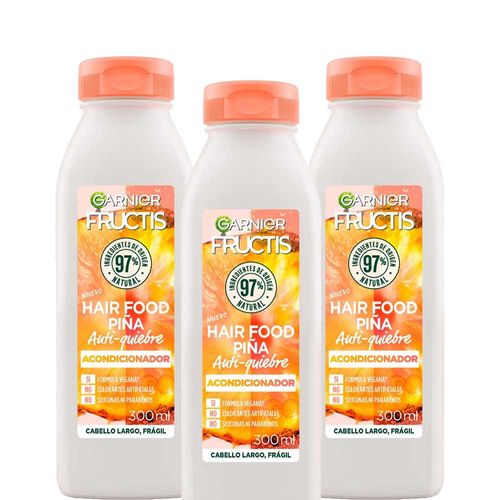 Pack Acondicionador FRUCTIS Piña Frasco 300ml Paquete 3un