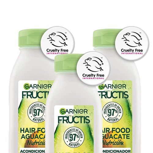 Pack Acondicionador FRUCTIS Hair Food Palta Frasco 300ml Paquete 3un