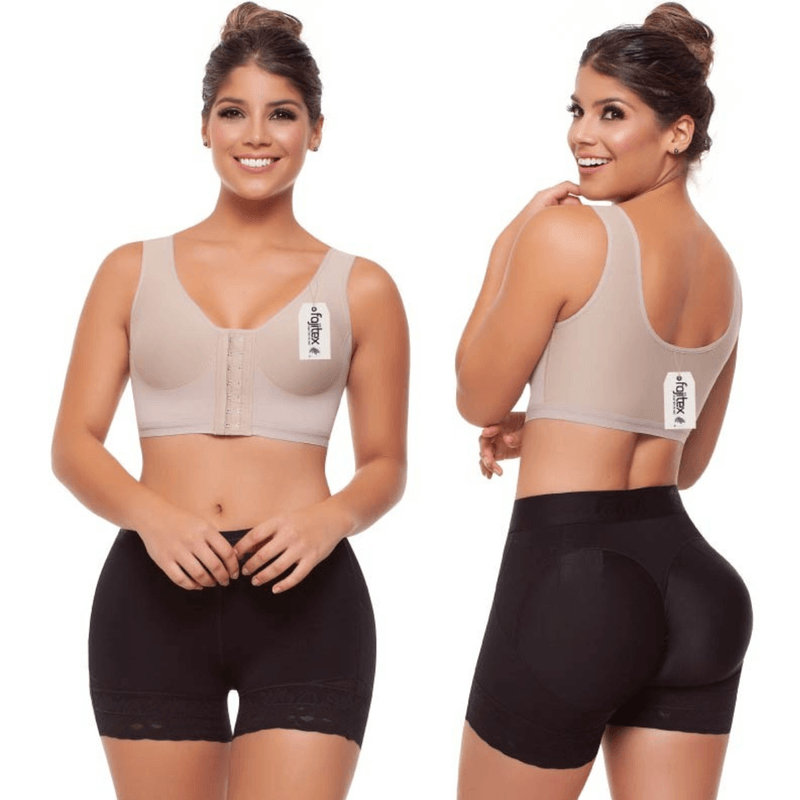 Brasier-de-control-Fajitex-con-broche-al-centro-Post-quirugico---Talla-S