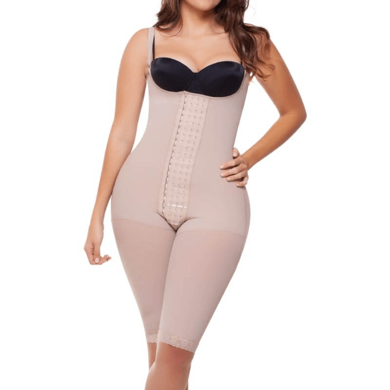 Faja-Fajitex-Alta-Compresion-Hasta-La-Rodilla-Con-Cuatro-Broches---Beige-talla-L
