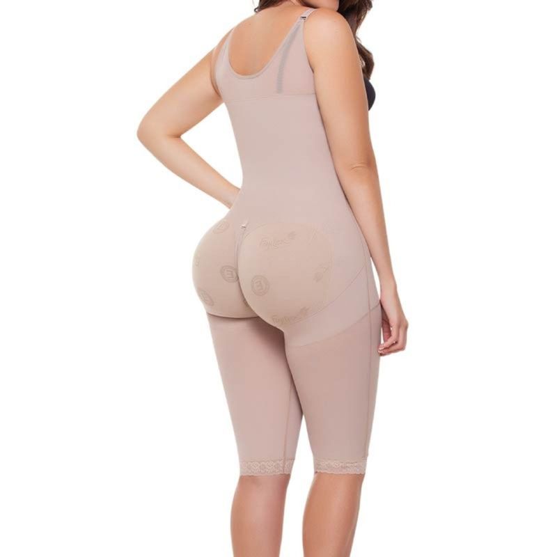 Faja-Fajitex-Alta-Compresion-Hasta-La-Rodilla-Con-Cuatro-Broches---Beige---Talla-M