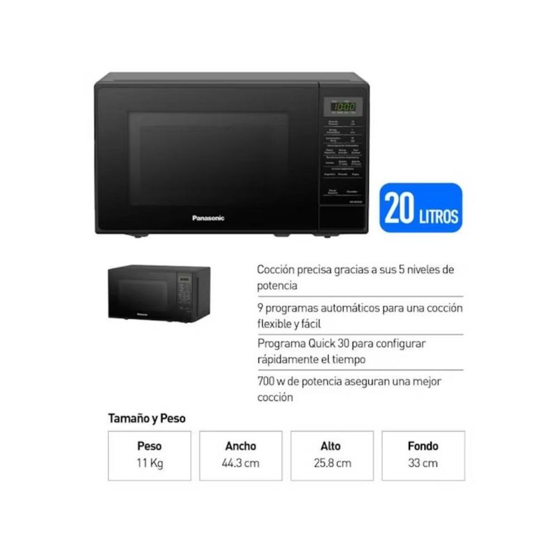 MICROONDAS-PANASONIC-NN-SB25JBRPK-NEGRO-20L----MEGA-IMPORT