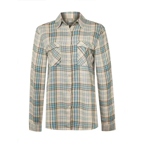 BLUSA MANGA LARGA PARA MUJER RAYON BONETE CELESTE ROCKFORD