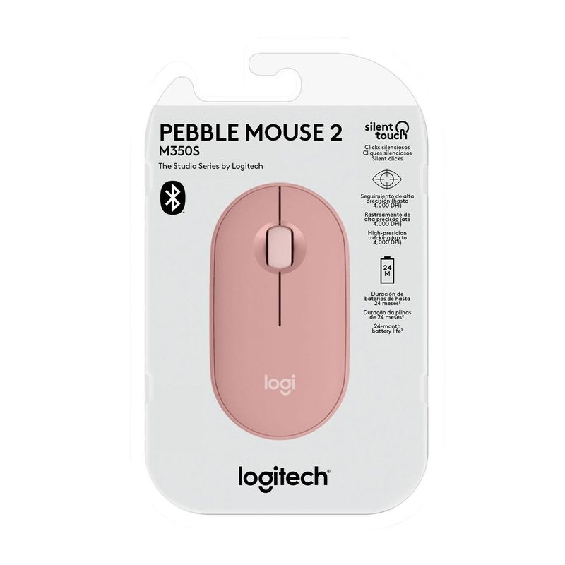 Logitech---Mouse-Pebble-2-M350S-Bluetooth---Rosado