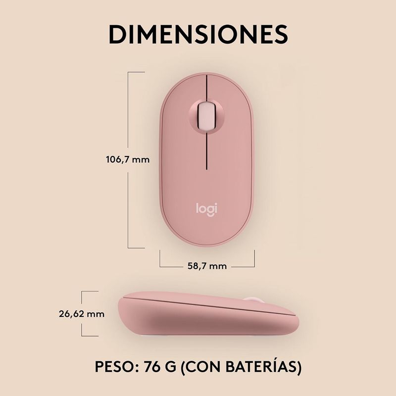 Logitech---Mouse-Pebble-2-M350S-Bluetooth---Rosado