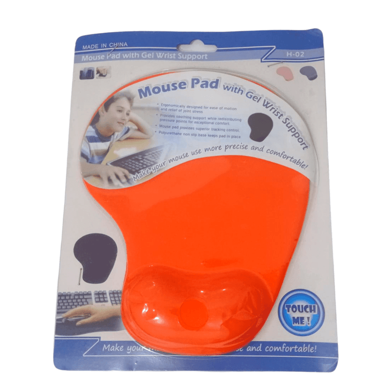 Pad-Mouse-Con-Almohadilla-Muñequera-De-Gel-Naranja