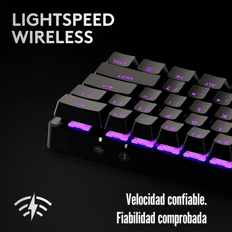 Logitech-G---Teclado-Pro-X-60-Lightspeed-Wireless-Tactile---Negro