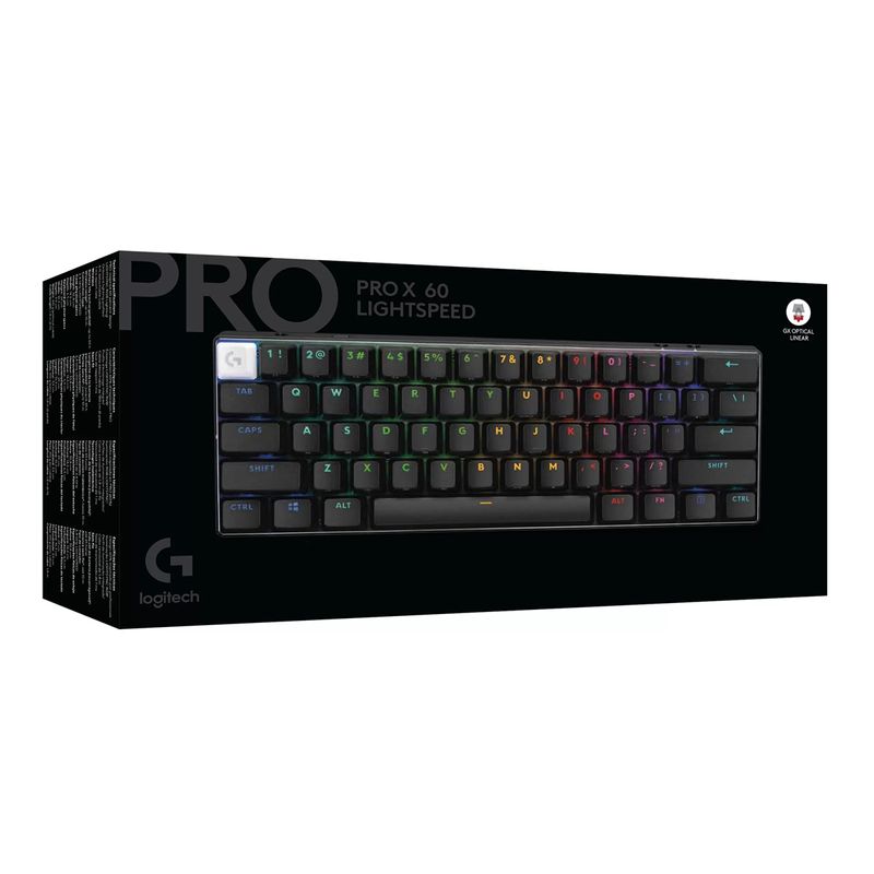 Logitech-G---Teclado-Pro-X-60-Lightspeed-Wireless-Tactile---Negro