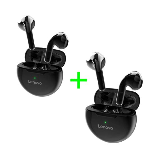 Audífonos Lenovo Ht38 bluetooth True Wireless Earbuds Negro Pack x2