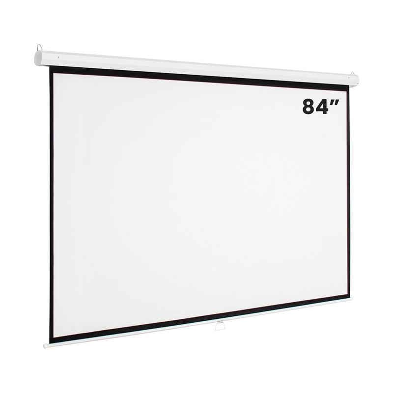 Ecran-Pantalla-para-Proyector-84-Pulgadas-Manual-Retractil-Blanco-Mate