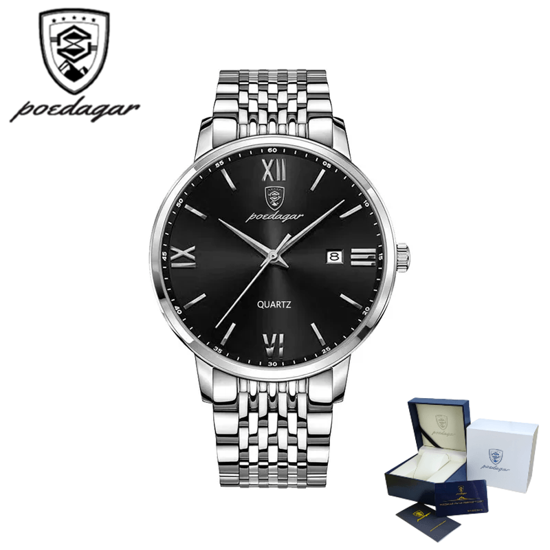 Reloj-POEDAGAR-para-Hombre---Acero---Negro-Plata
