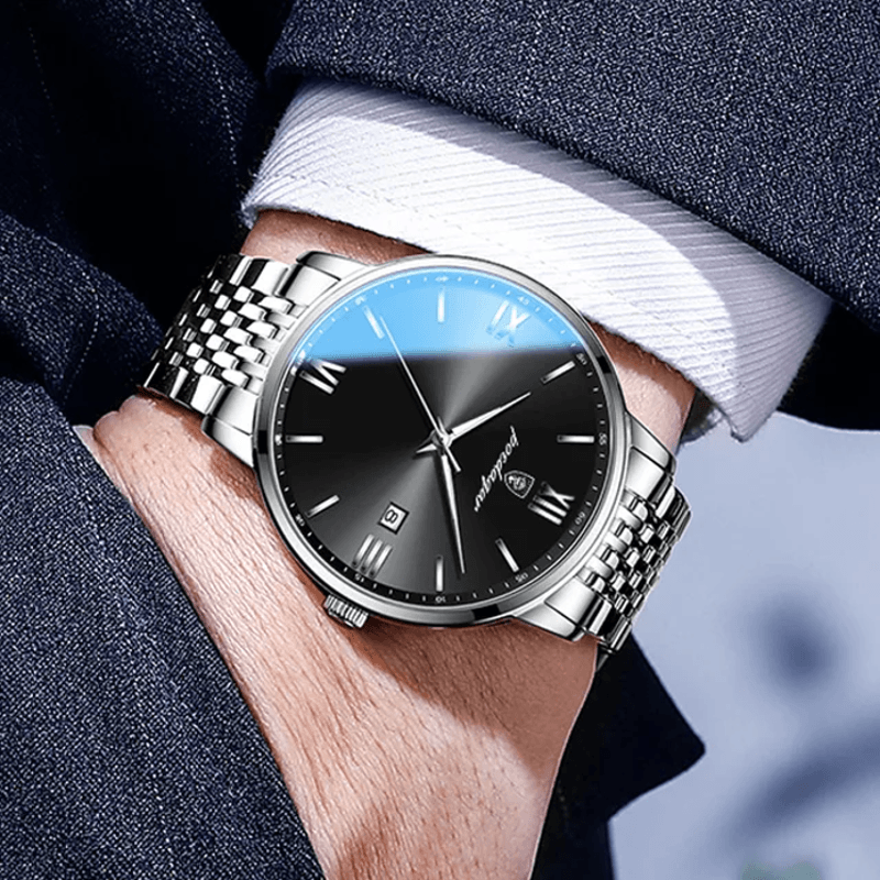 Reloj-POEDAGAR-para-Hombre---Acero---Negro-Plata