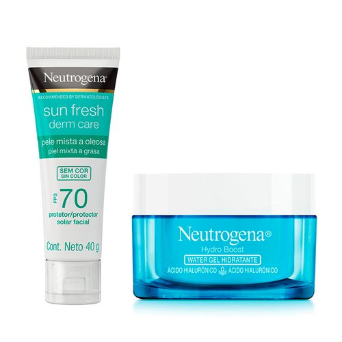 Combo Neutrogena facial Protector solar Fps70 + Hidratante Hydro Boost