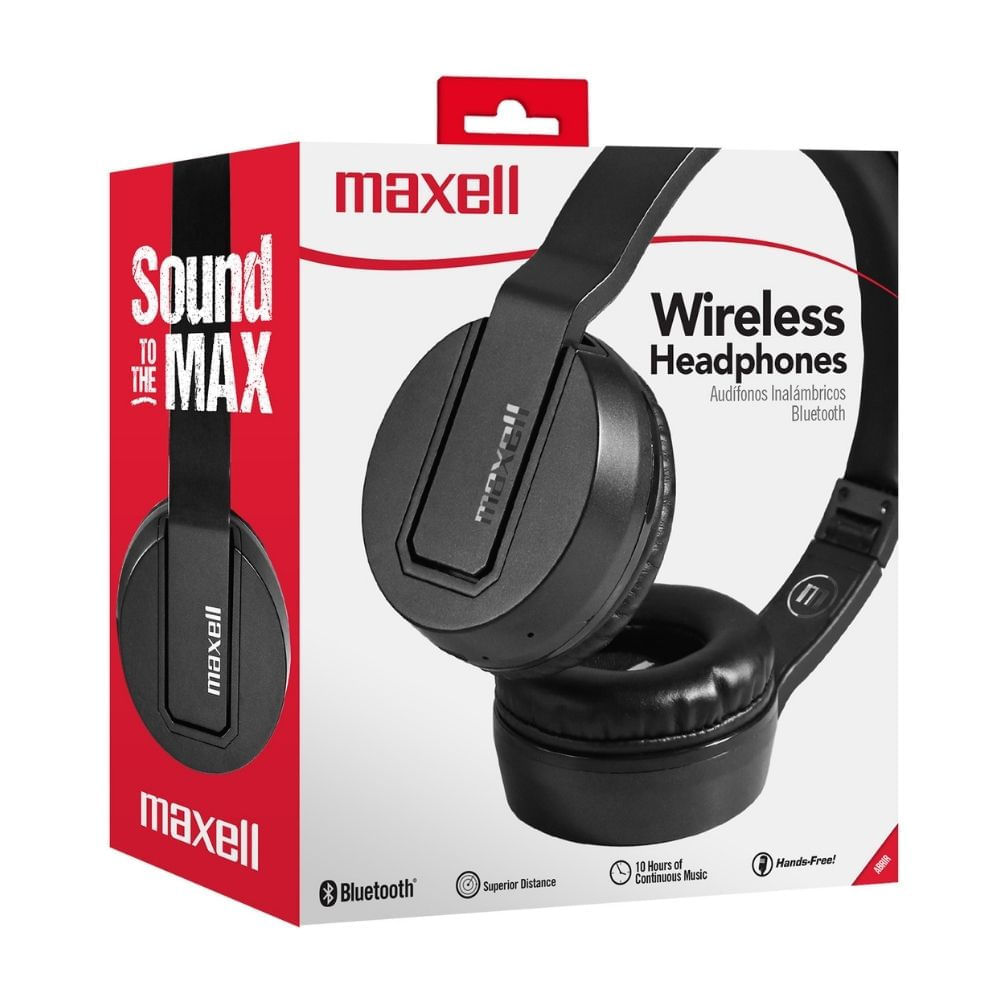 Audifonos Inalámbrico Maxell Bt800 Headphones Negro Shopstar