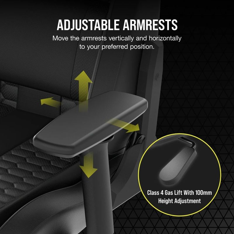 SILLA-GAMER-CORSAIR-TC100-CON-REPOSABRAZOS-2D-MATERIAL-POLIPIEL-COLOR-NEGRO