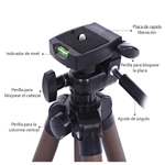 Tripode-Profesional-Parante-125-Weifeng-WT-3130---Adaptador-A-Celular