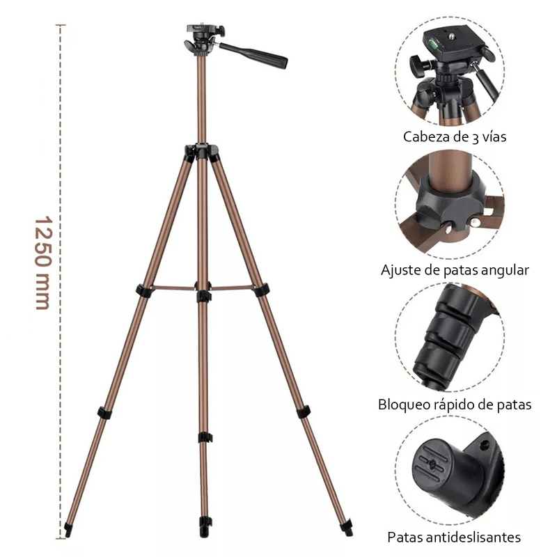 Tripode-Profesional-Parante-125-Weifeng-WT-3130---Adaptador-A-Celular