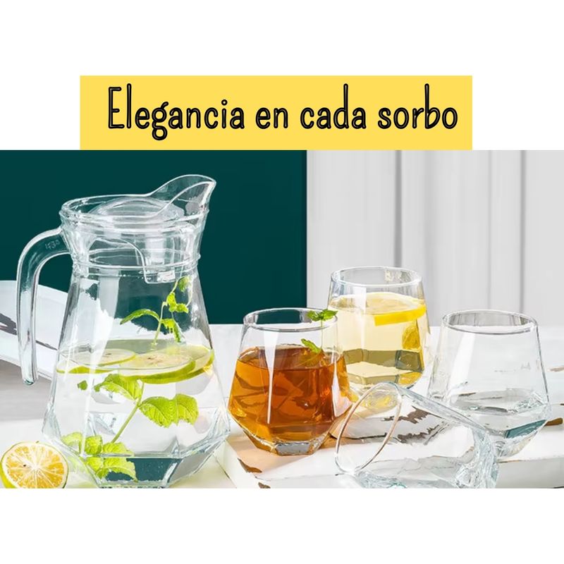 Jarra-de-Vidrio-900ml-con-Tapa-mas-4-Vasos-Hexagonales