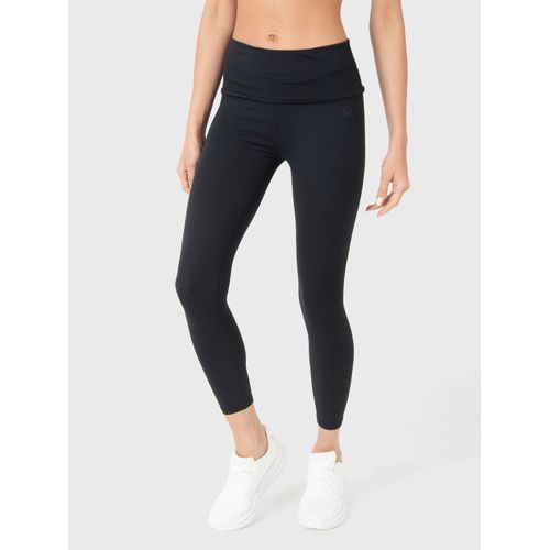 Legging Para Mujer Ankle Foldover Negro Bsoul