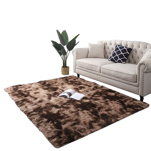 Alfombra de Felpa piso de terciopelo para sala 140CM x 2M - Café
