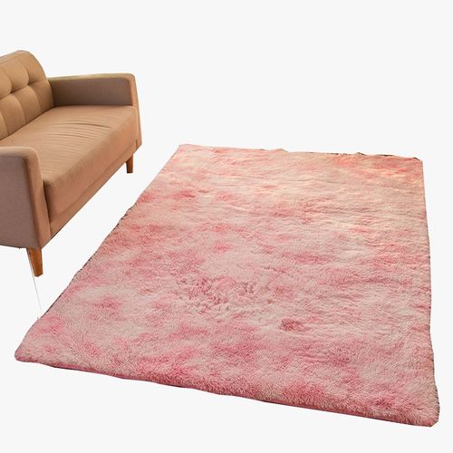 Alfombra de Felpa piso de terciopelo para sala 140CM x 2M - Rosa
