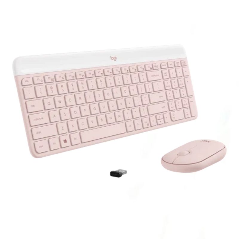 Teclado---Mouse-MK470-Inalambrico-Slim-Rosado