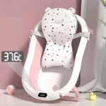 BAÑERA-PARA-BEBE-PLEGABLE-CON-TERMOMETRO-Y-COJIN-PREMIUM---ROSADO