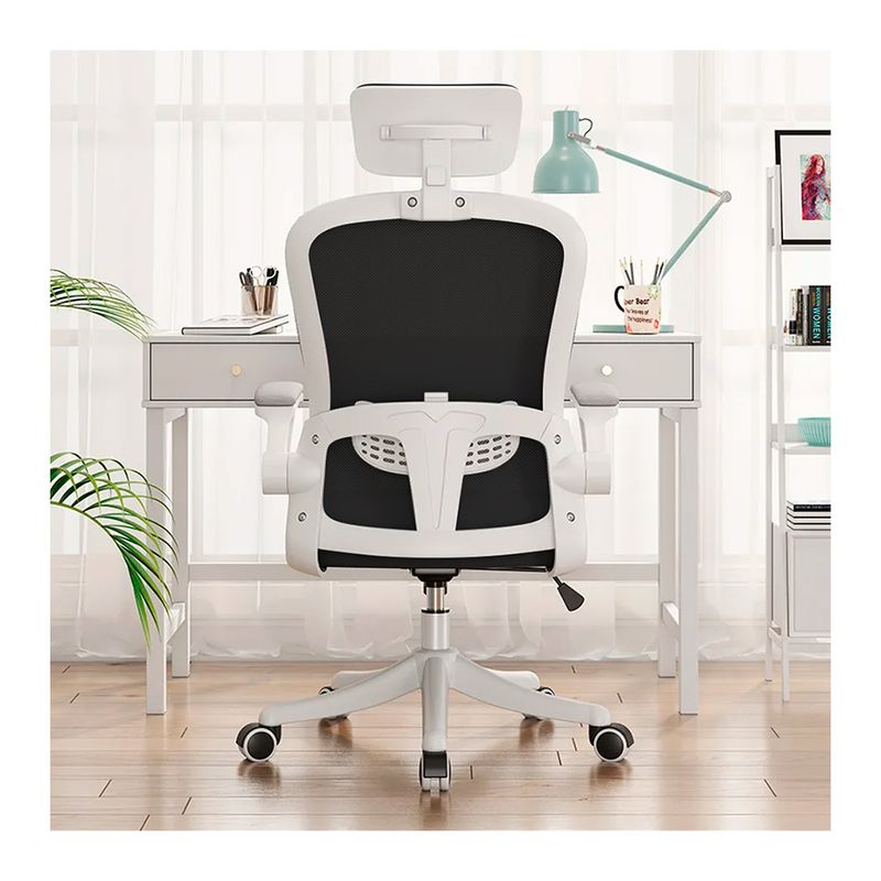 Silla-Ergonomica-CT256-de-Oficina-con-Respaldo-Ajustable---Blanco-
