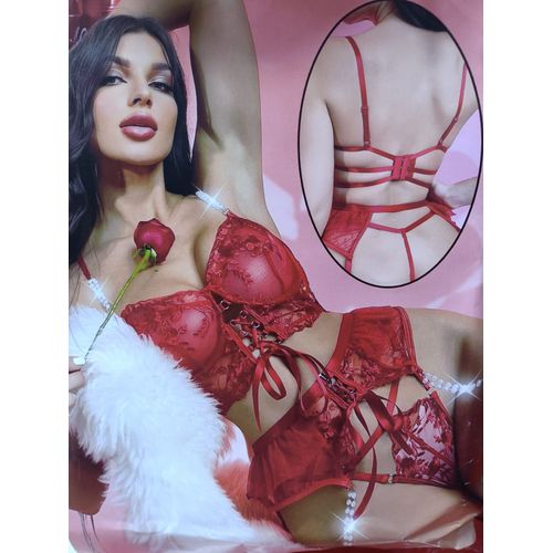 Conjunto de Lenceria sexy de tres piezas para mujer