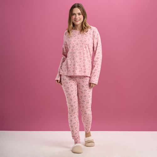 Pijama Mujer Minions Universal Manga Larga + Pantalón Algodón