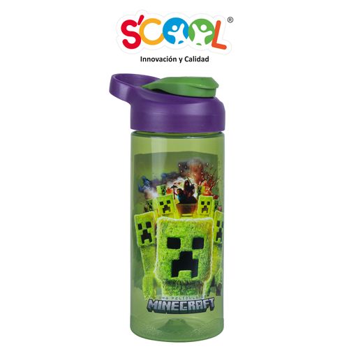 Botella Scool Sin Caña 450 Ml Minecraft