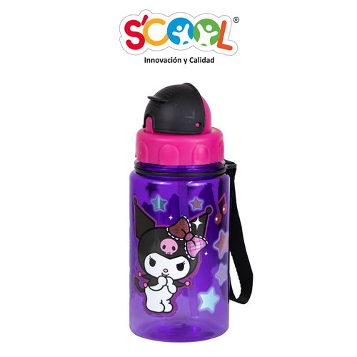 Botella Scool Petg Con Caña 400 Ml Kuromi