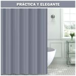 Cortina-de-Baño-Moderna-Impermeable-Accesorio-para-Ducha-U11-Plomo