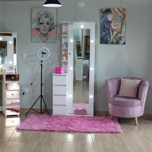 Tocador Moderno Beauty Pro Color Blanco con Luces TU MESITA