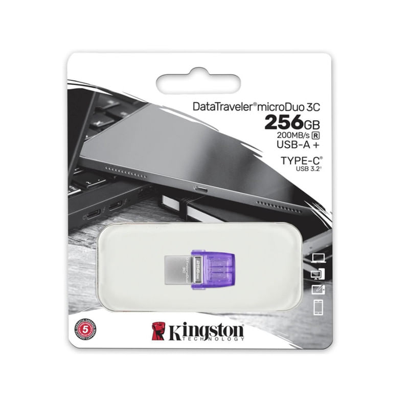 Memoria-Flash-USB-Kingston-DataTraveler-MicroDuo-3C-256GB-USB-32-Gen1