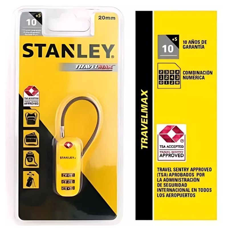 CANDADO-DE-COMBINACION-PARA-MALETA---TRAVELMAX-AMARILLO-STANLEY