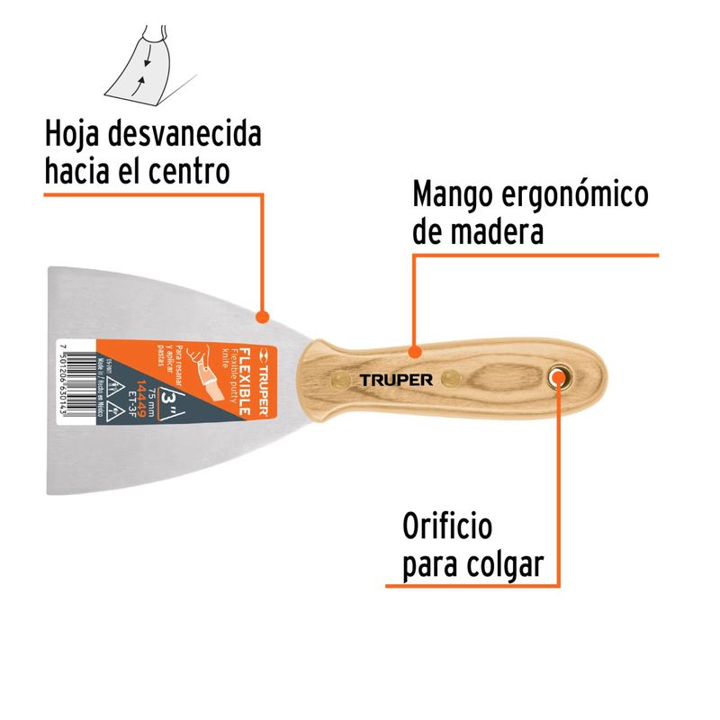 Espatula-Flexible-3-pulgadas-mango-de-madera-truper