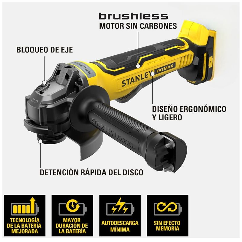COMBO-AMOLADORA-INALAMBRICO-TALADRO-PERCUTOR--BRUSHLESS-20V-STANLEY