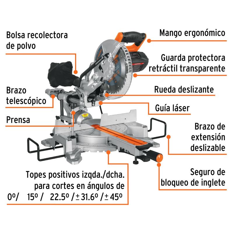Sierra-Ingleteadora-Telescopica-Truper-1800W-Laser-2-1-2-HP