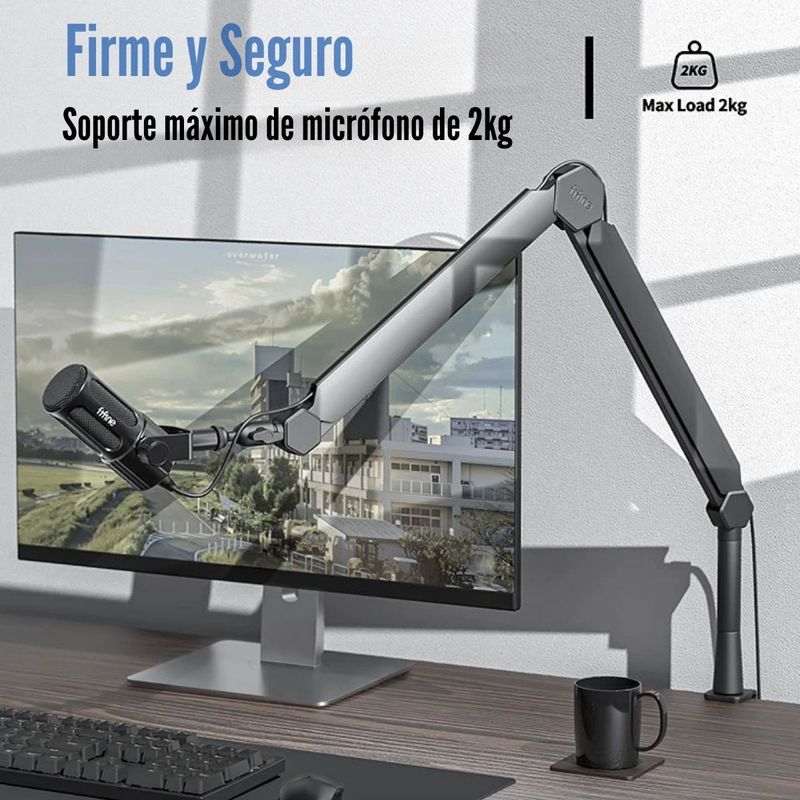 Fifine---Brazo-para-Microfono-BM66-Premium-Boom---Negro