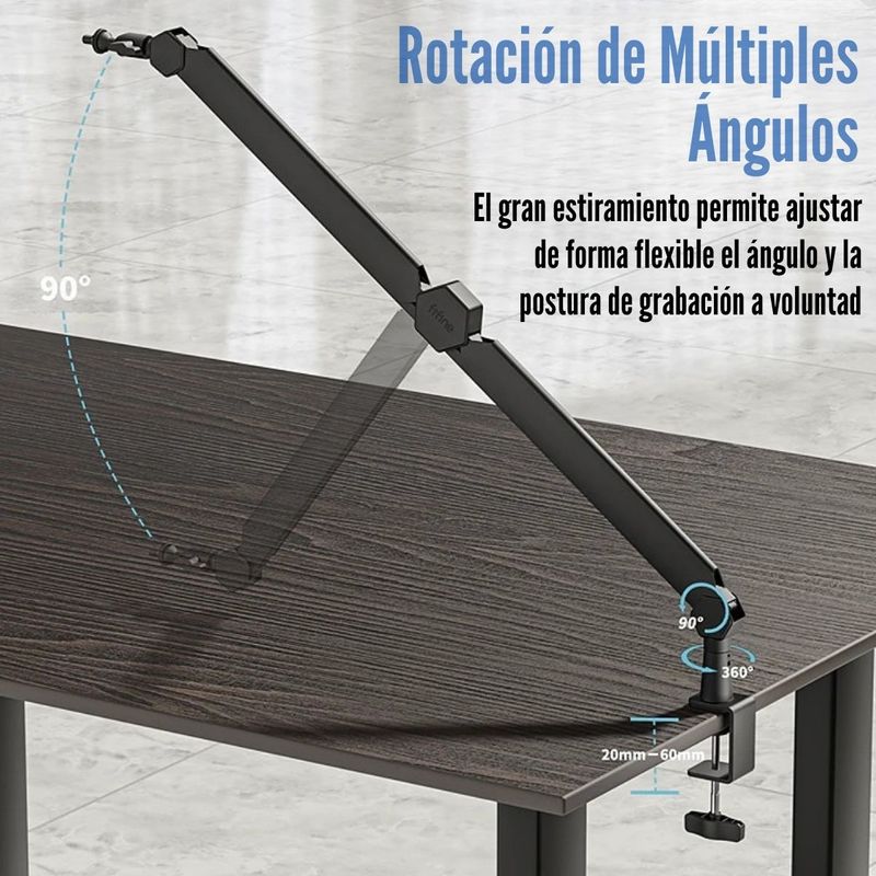 Fifine---Brazo-para-Microfono-BM66-Premium-Boom---Negro