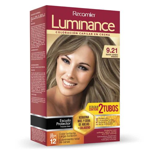 Tiente para el Cabello LUMINANCE 9.21 Beige Cenizo Irisado Caja 1un