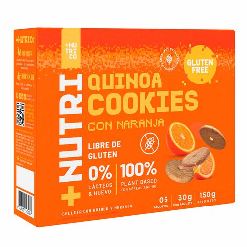 Galleta Quinoa +NUTRI CO Naranja Caja 150g