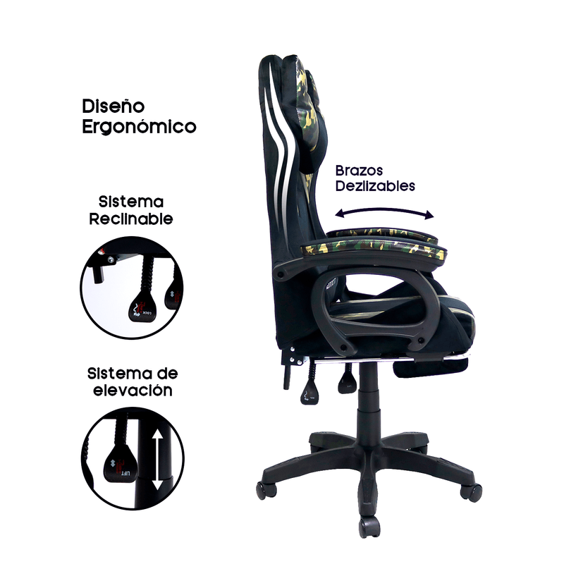 Silla-Gamer-Extingtion-Sapp-Gamuza-Cuerina-Color-Camuflaje