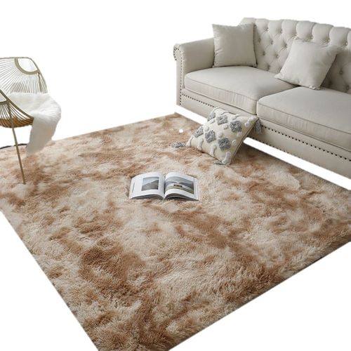 Alfombra de Felpa piso de terciopelo para sala 140CM x 2M - Dorado